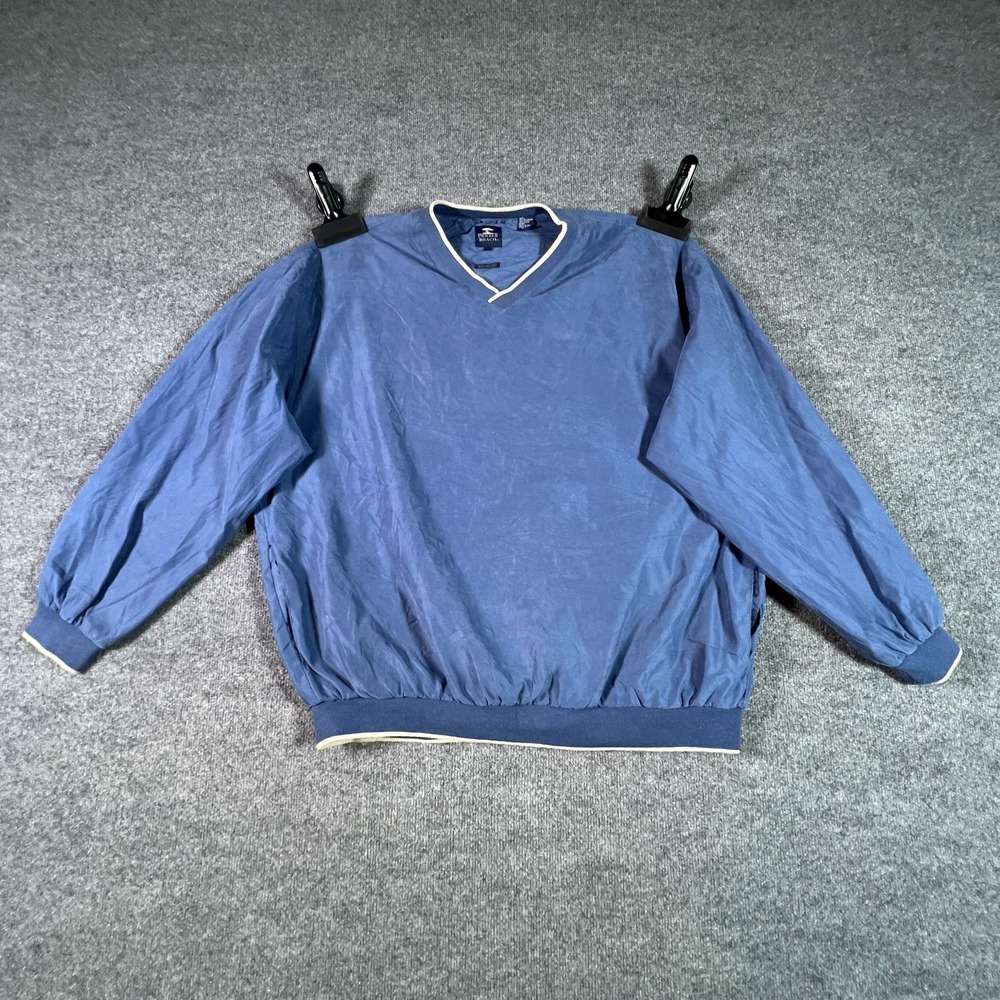 Pebble Beach Golf Jacket Mens 2XL Blue Oversized Windbreaker Water Resistant
